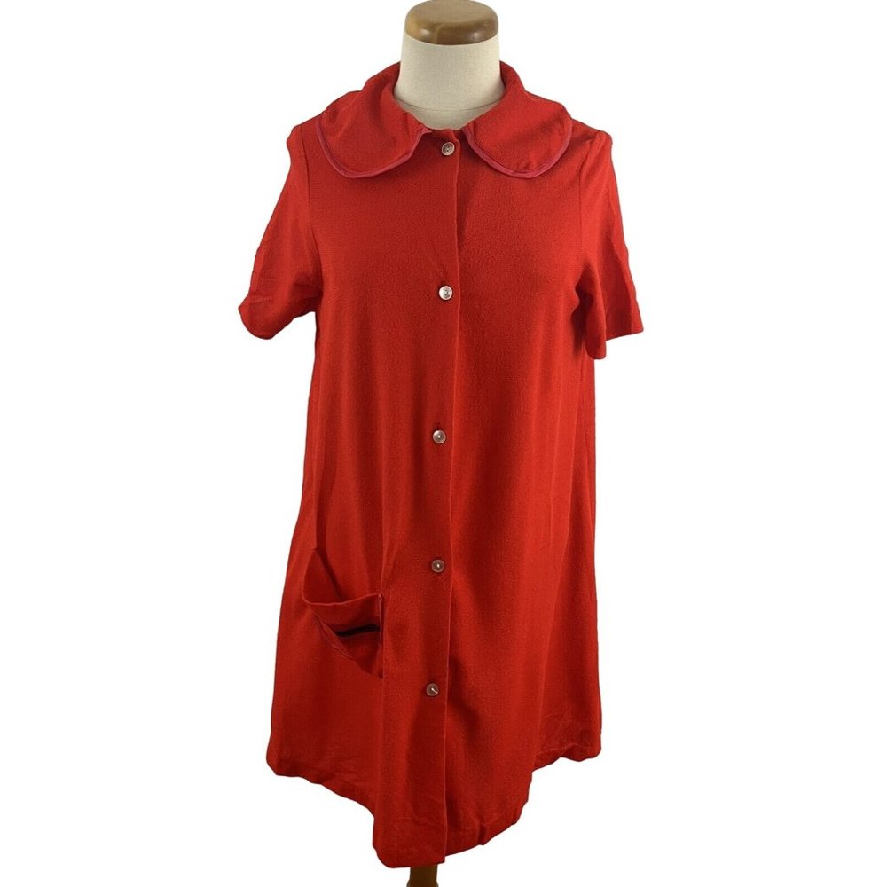 Vintage 50s Miss Kitty Women's M Robe Housecoat Dress Trad Wife Brady Housewife